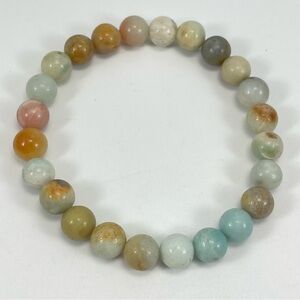 Amazonite Gemstone Beaded Boho Stretch Bracelet Classic Casual Streetwear 7”